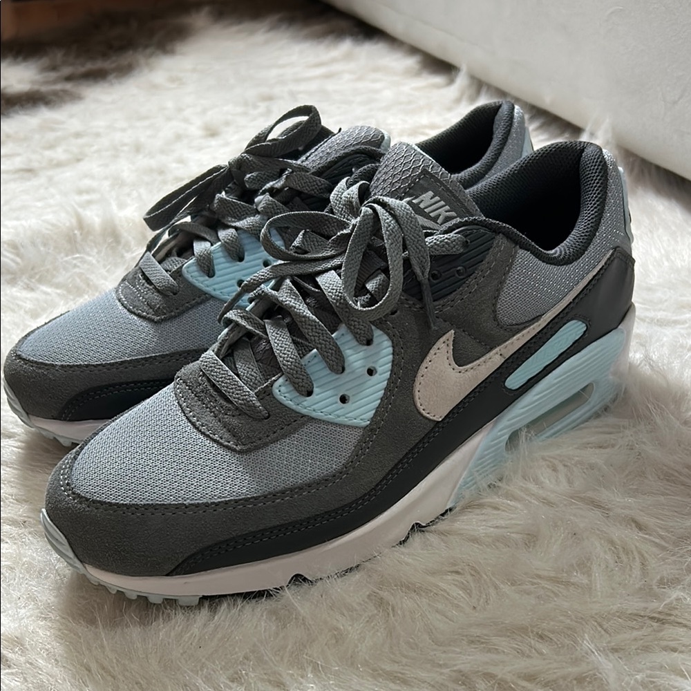 Nike Air Max Gray and Light Blue Sneakers